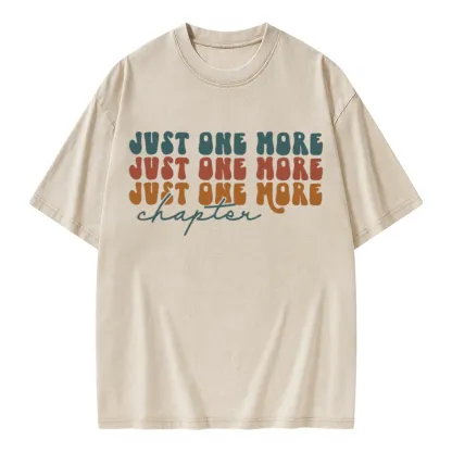 Pagewings Just One More Chapter Unisex Washed T-shirt