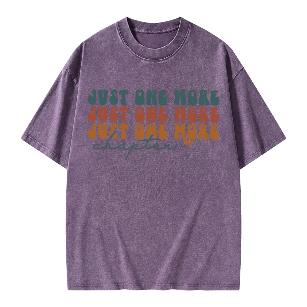 Pagewings Just One More Chapter Unisex Washed T-shirt