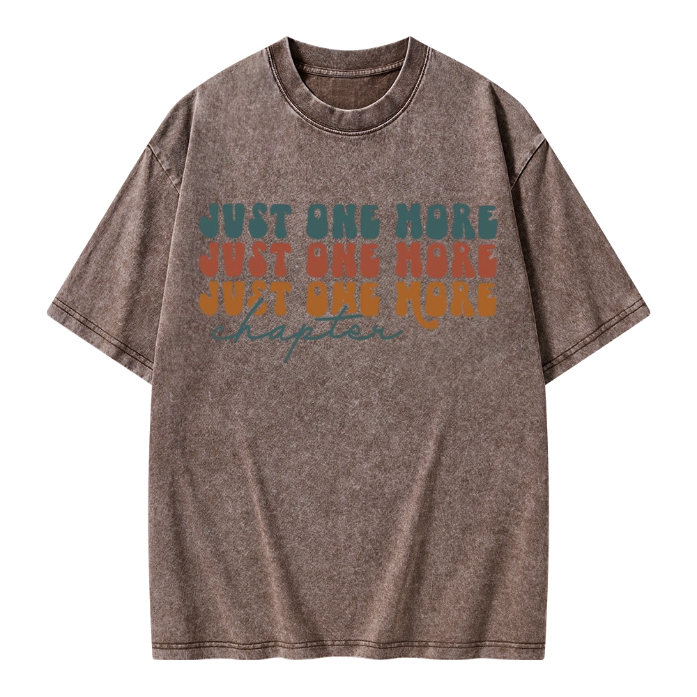 Pagewings Just One More Chapter Unisex Washed T-shirt