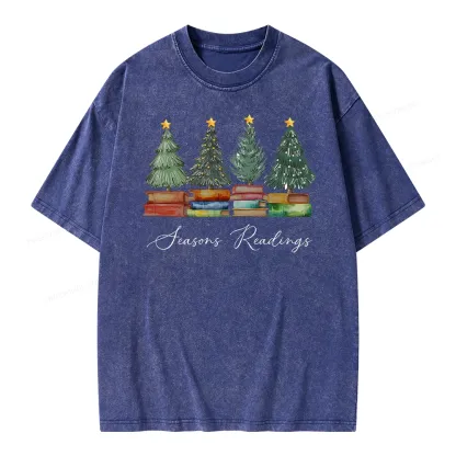 Pagewings Seasons Readings Unisex Washed T-shirt