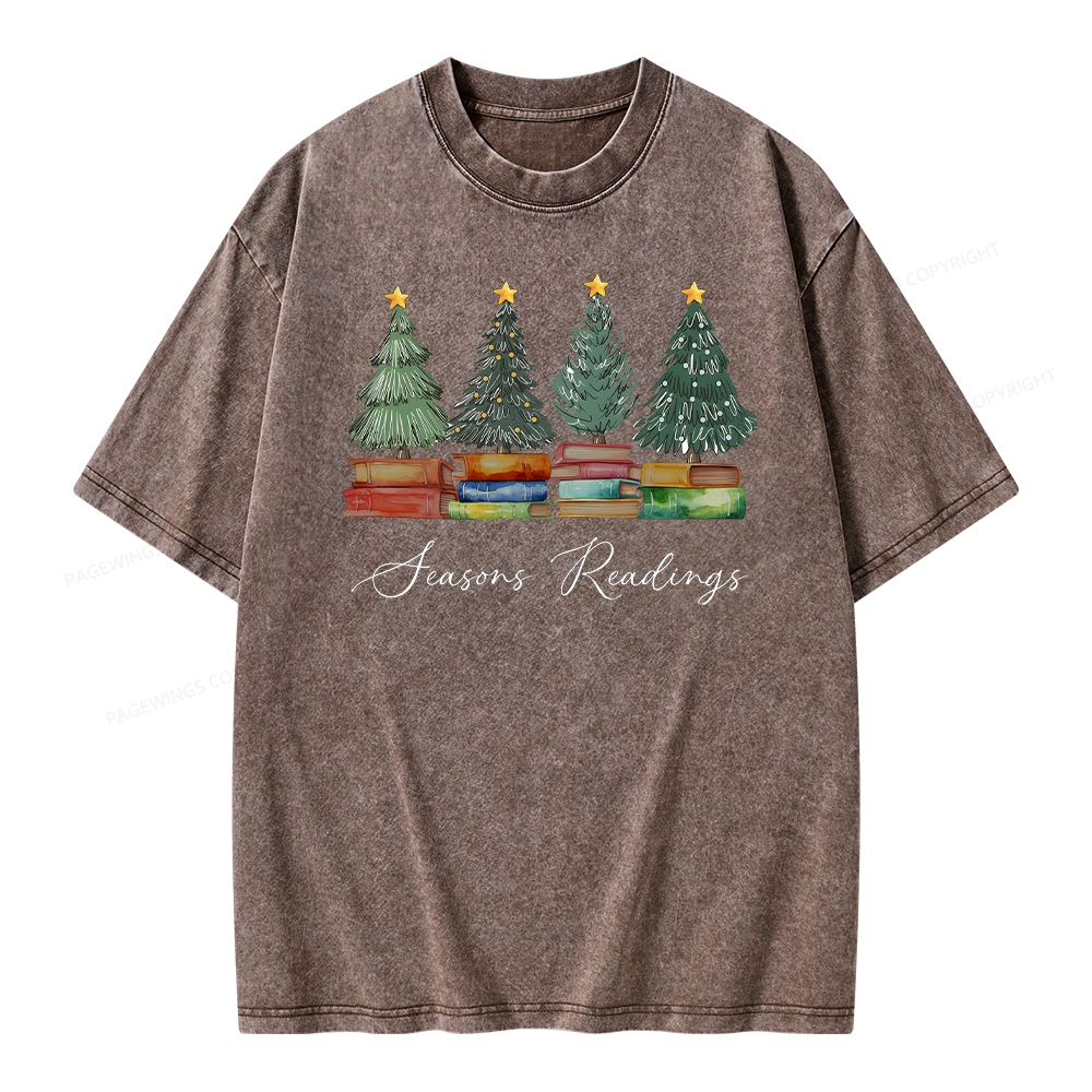 Pagewings Seasons Readings Unisex Washed T-shirt