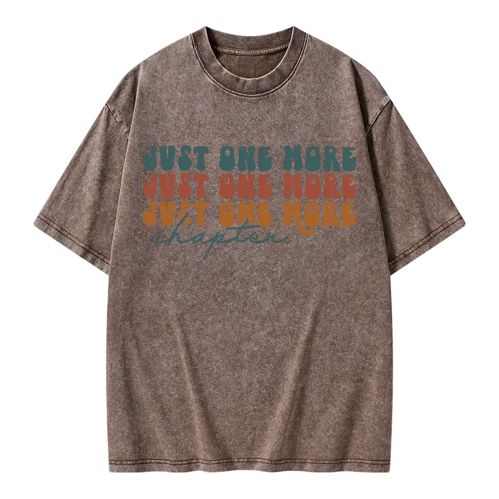 Pagewings Just One More Chapter Unisex Washed T-shirt