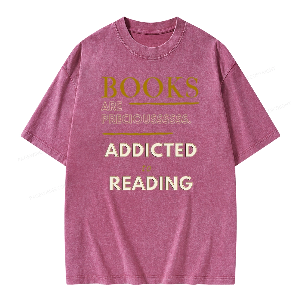 Pagewings Books Are Preciousssss Unisex Washed T-shirt