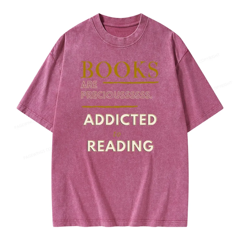 Pagewings Books Are Preciousssss Unisex Washed T-shirt