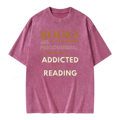Pagewings Books Are Preciousssss Unisex Washed T-shirt