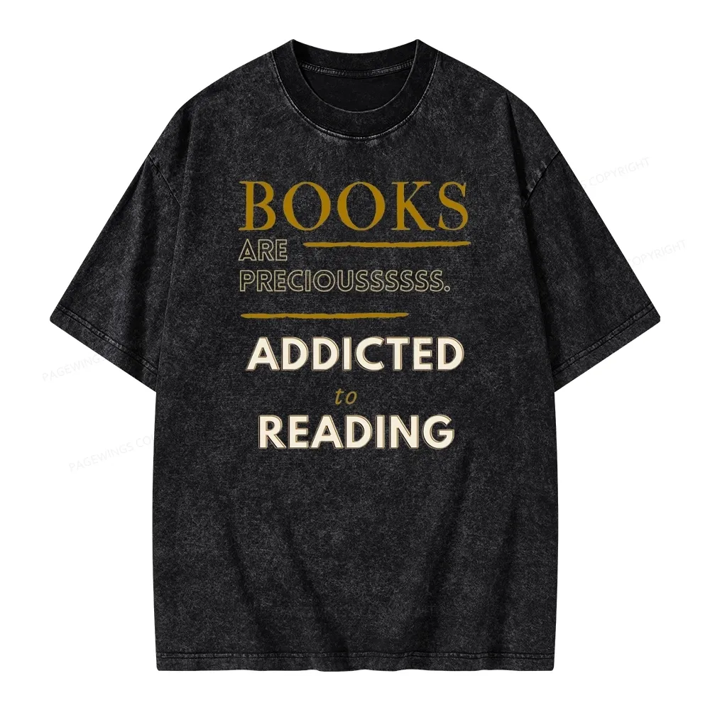 Pagewings Books Are Preciousssss Unisex Washed T-shirt