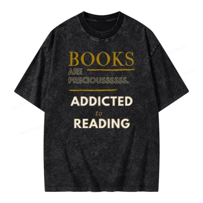 Pagewings Books Are Preciousssss Unisex Washed T-shirt