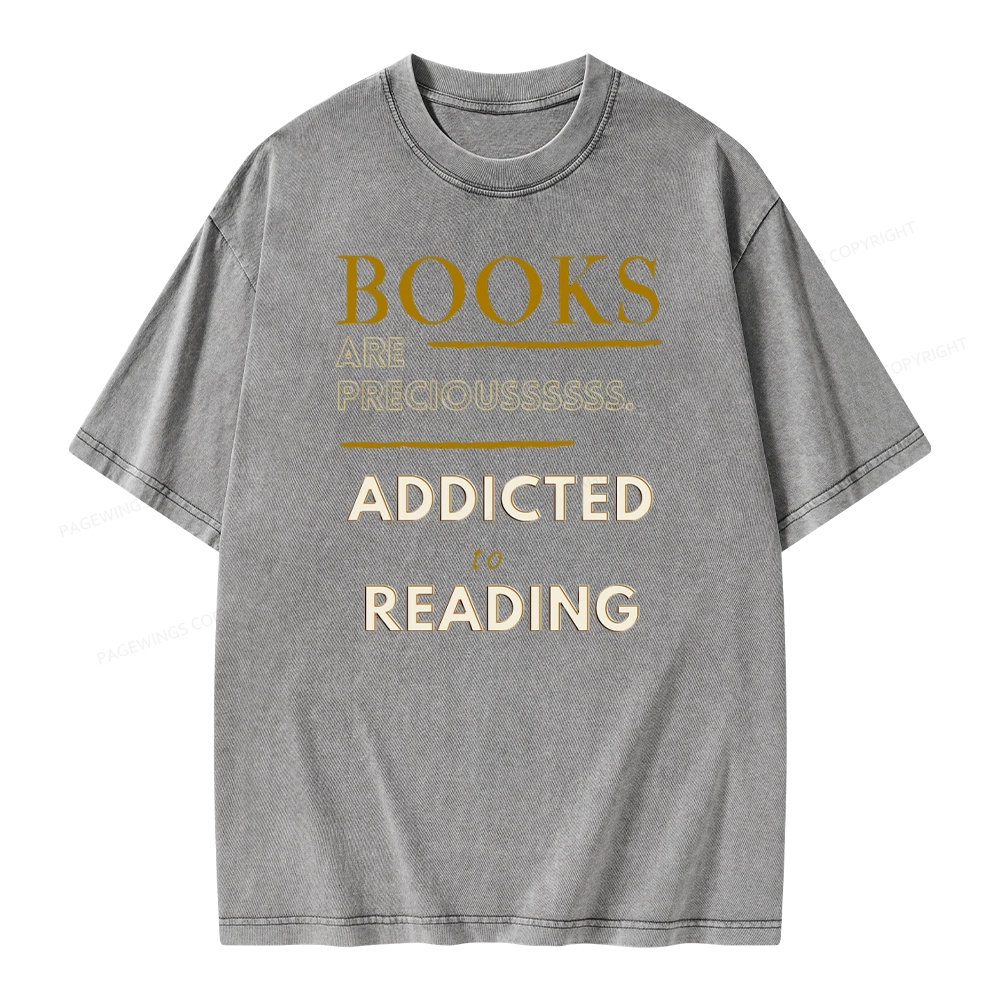 Pagewings Books Are Preciousssss Unisex Washed T-shirt