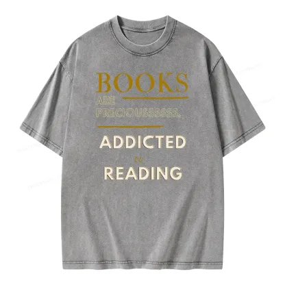 Pagewings Books Are Preciousssss Unisex Washed T-shirt