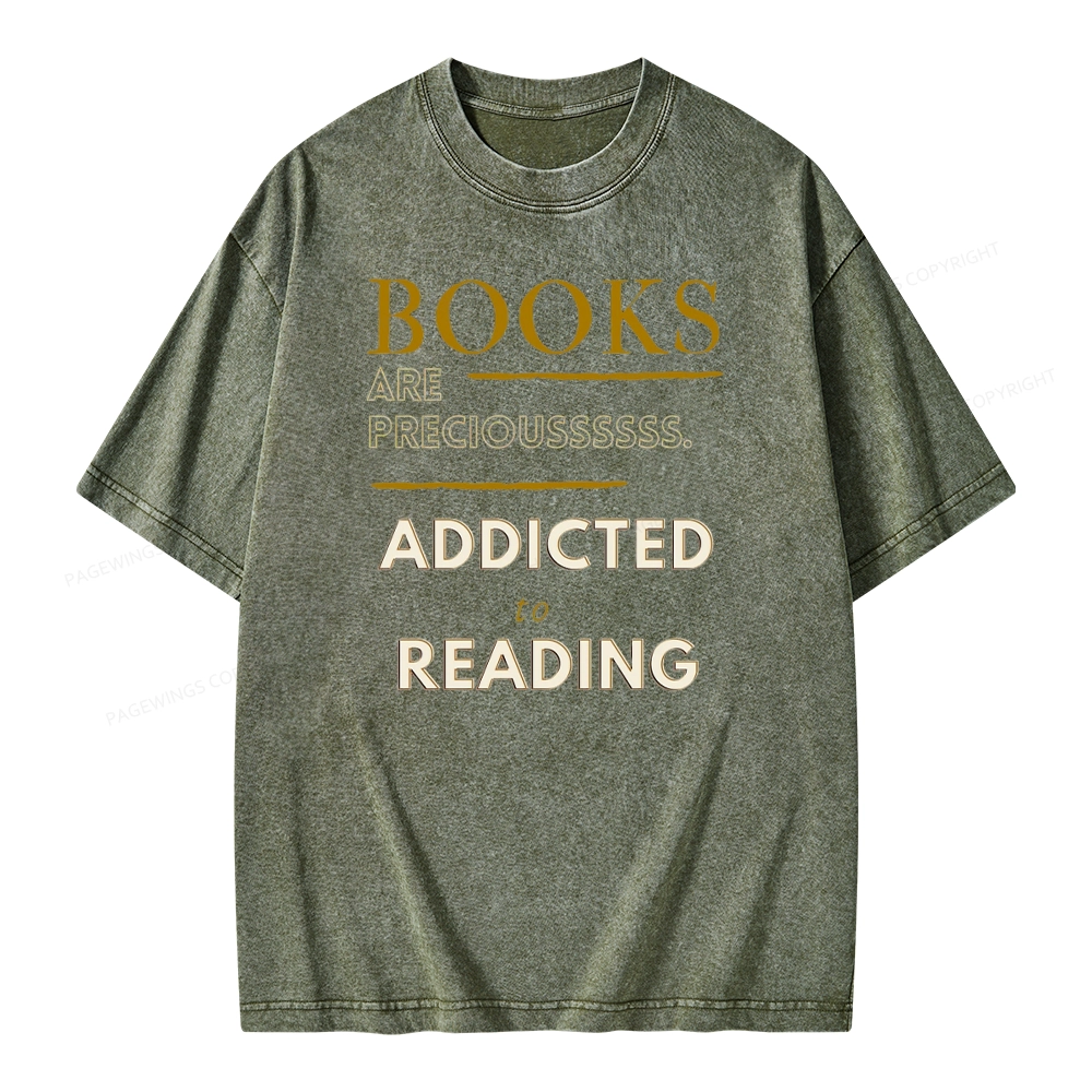Pagewings Books Are Preciousssss Unisex Washed T-shirt