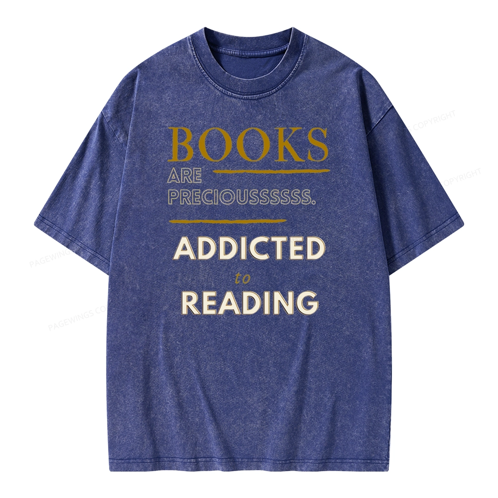 Pagewings Books Are Preciousssss Unisex Washed T-shirt