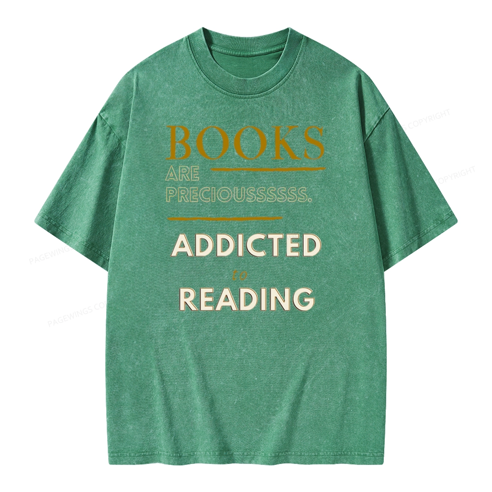 Pagewings Books Are Preciousssss Unisex Washed T-shirt