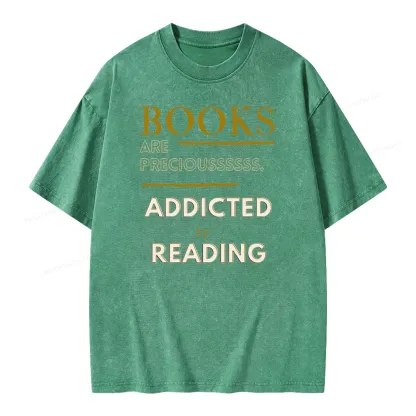 Pagewings Books Are Preciousssss Unisex Washed T-shirt