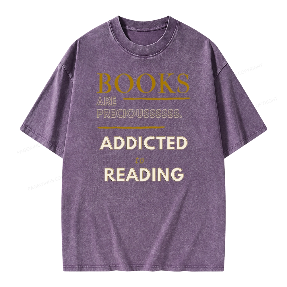 Pagewings Books Are Preciousssss Unisex Washed T-shirt