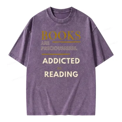 Pagewings Books Are Preciousssss Unisex Washed T-shirt