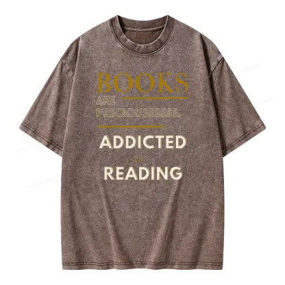 Pagewings Books Are Preciousssss Unisex Washed T-shirt