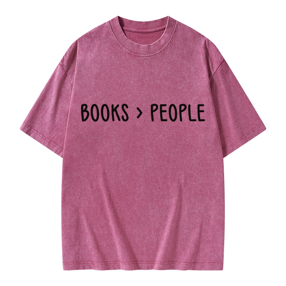 Pagewings Books Are Better Than People Unisex Washed T-shirt