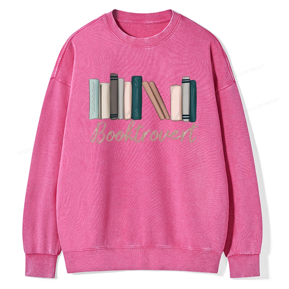 Pagewings Booktrovert Unisex Washed Sweatshirt