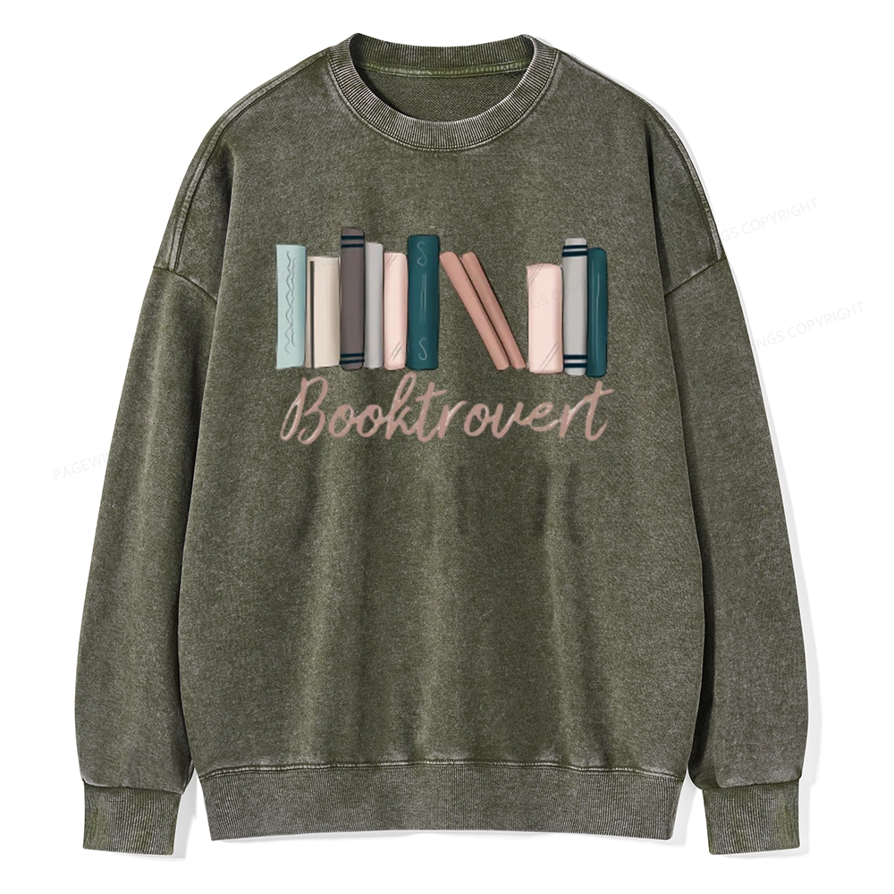 Pagewings Booktrovert Unisex Washed Sweatshirt