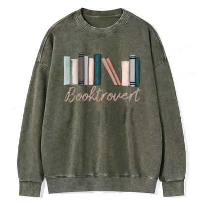 Pagewings Booktrovert Unisex Washed Sweatshirt