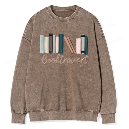 Pagewings Booktrovert Unisex Washed Sweatshirt