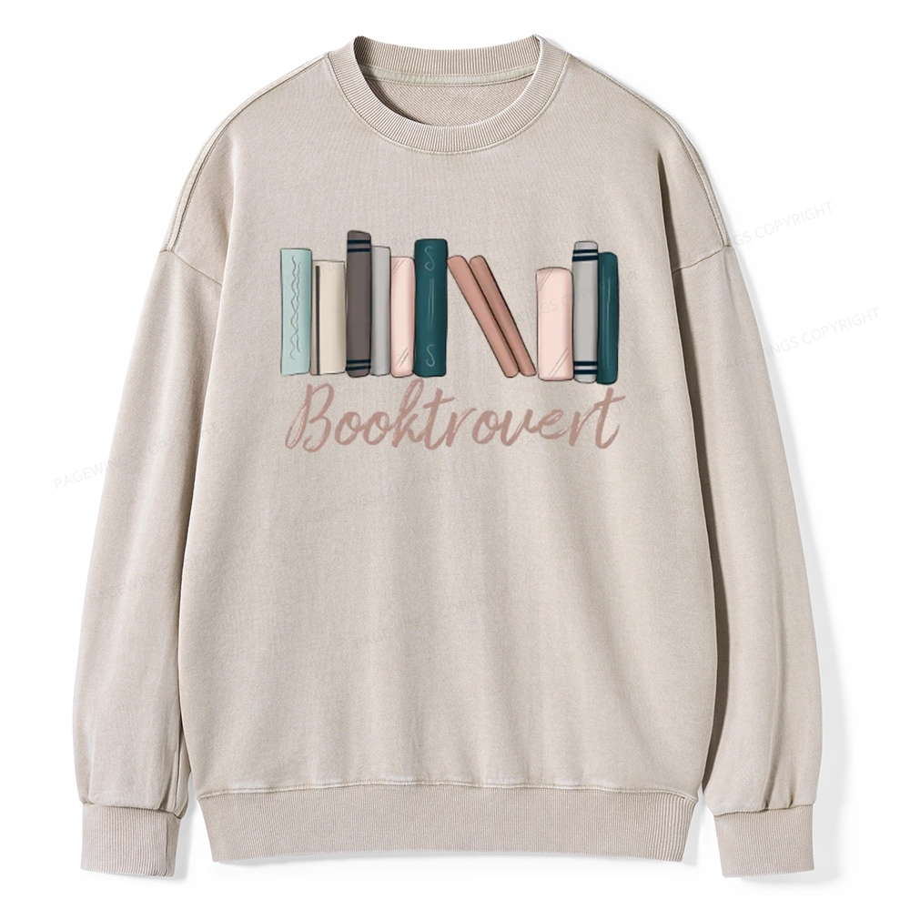 Pagewings Booktrovert Unisex Washed Sweatshirt