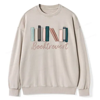 Pagewings Booktrovert Unisex Washed Sweatshirt