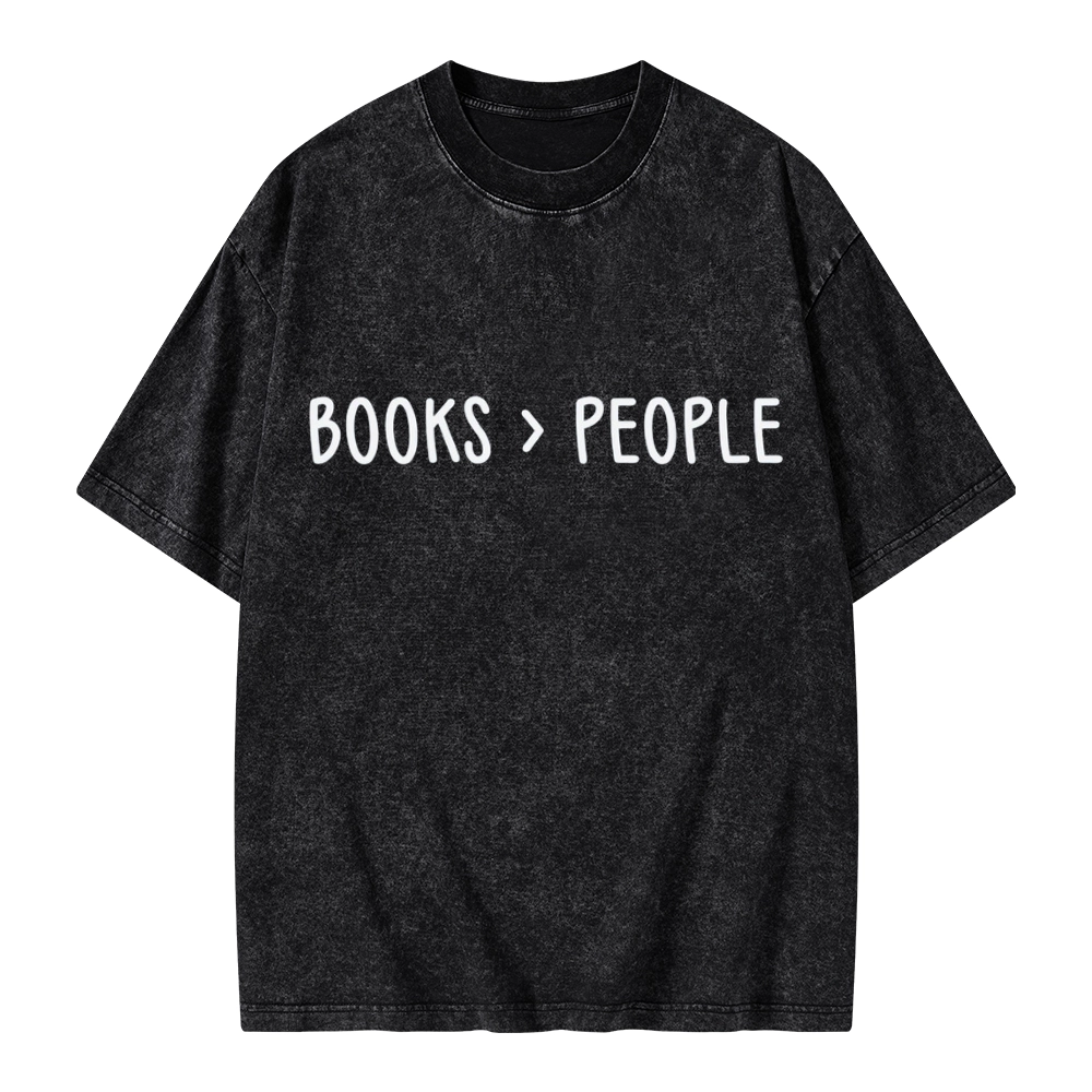 Pagewings Books Are Better Than People Unisex Washed T-shirt