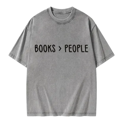 Pagewings Books Are Better Than People Unisex Washed T-shirt