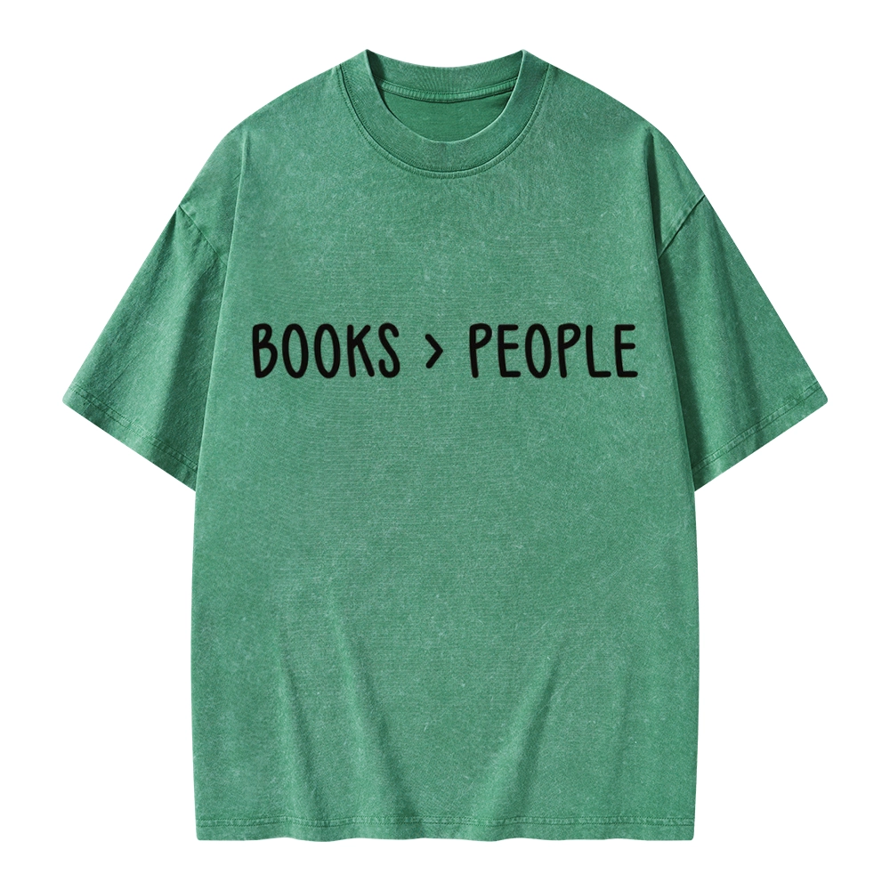 Pagewings Books Are Better Than People Unisex Washed T-shirt
