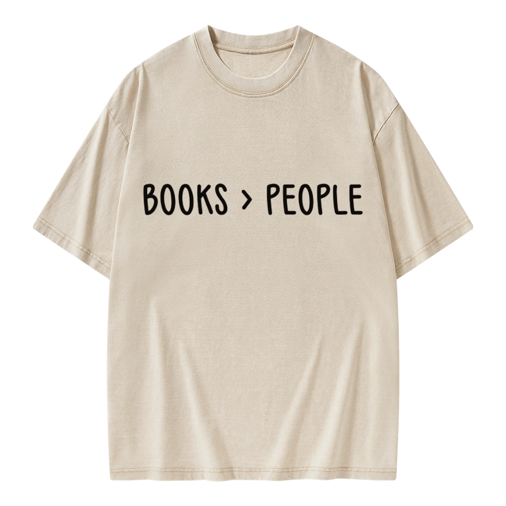 Pagewings Books Are Better Than People Unisex Washed T-shirt