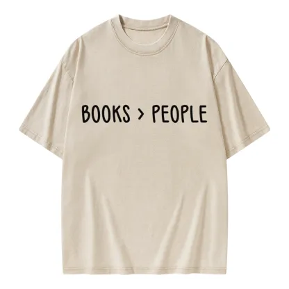 Pagewings Books Are Better Than People Unisex Washed T-shirt