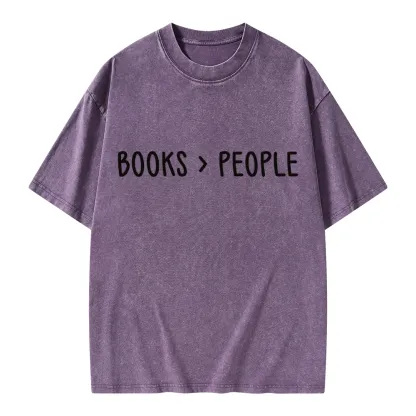 Pagewings Books Are Better Than People Unisex Washed T-shirt