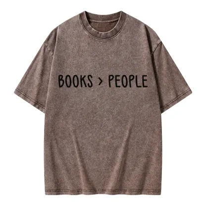 Pagewings Books Are Better Than People Unisex Washed T-shirt