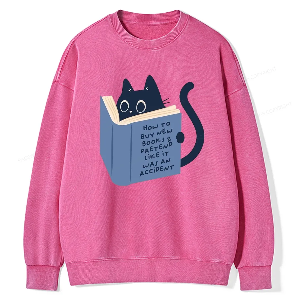 Pagewings How To Buy New Books Unisex Washed Sweatshirt