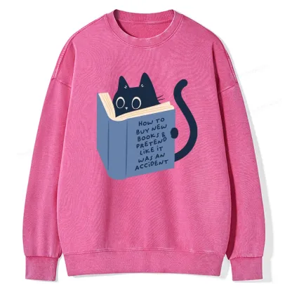 Pagewings How To Buy New Books Unisex Washed Sweatshirt