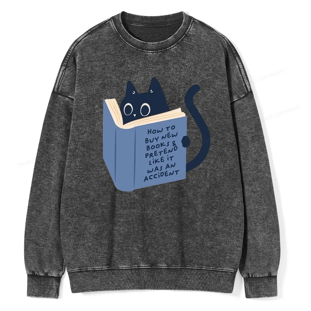 Pagewings How To Buy New Books Unisex Washed Sweatshirt
