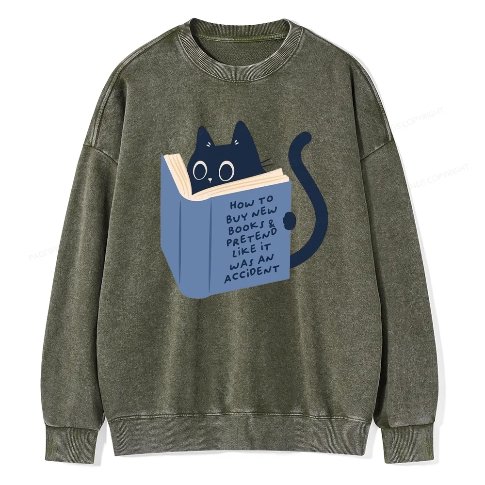 Pagewings How To Buy New Books Unisex Washed Sweatshirt