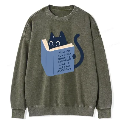 Pagewings How To Buy New Books Unisex Washed Sweatshirt