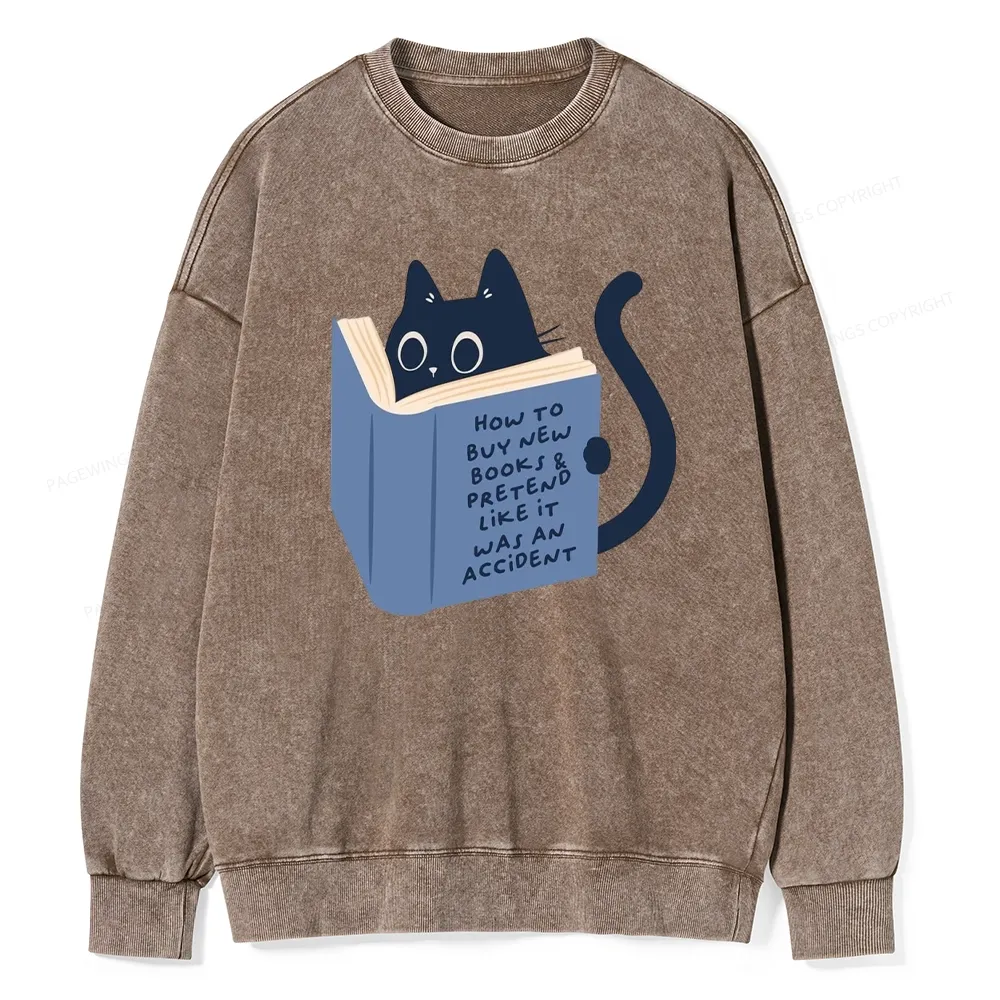 Pagewings How To Buy New Books Unisex Washed Sweatshirt