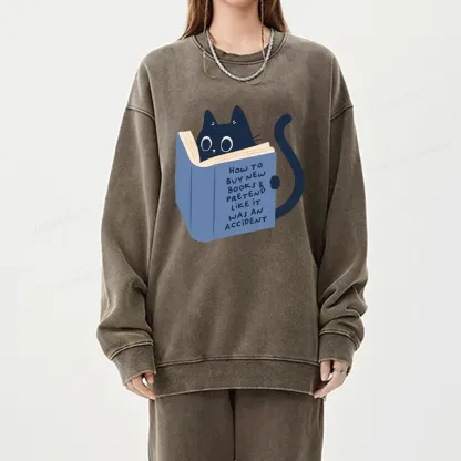 Pagewings How To Buy New Books Unisex Washed Sweatshirt