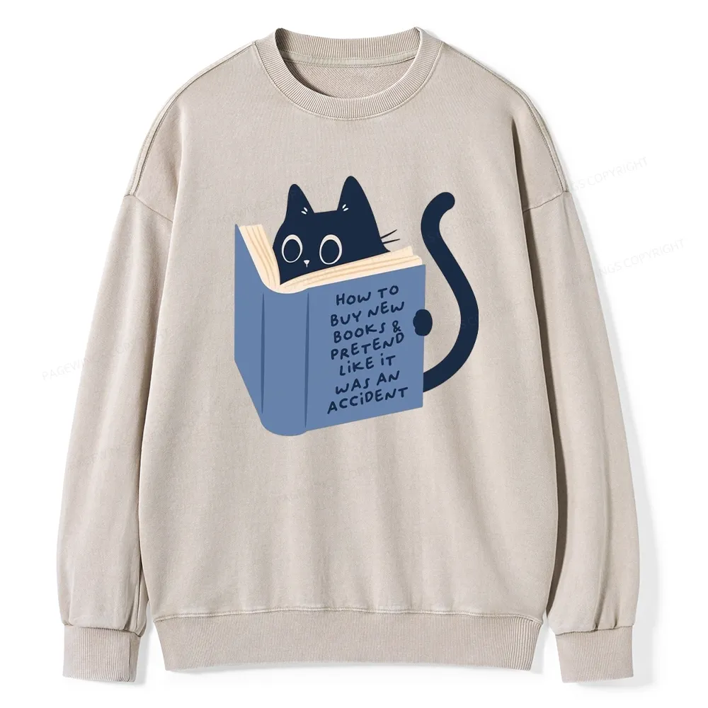 Pagewings How To Buy New Books Unisex Washed Sweatshirt