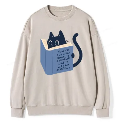 Pagewings How To Buy New Books Unisex Washed Sweatshirt