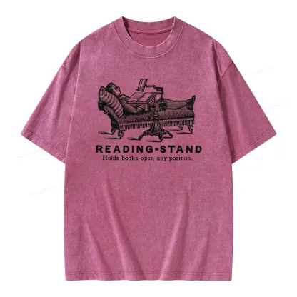 Pagewings Reading-Stand Holds Books Open Any Positio Unisex Washed T-shirt