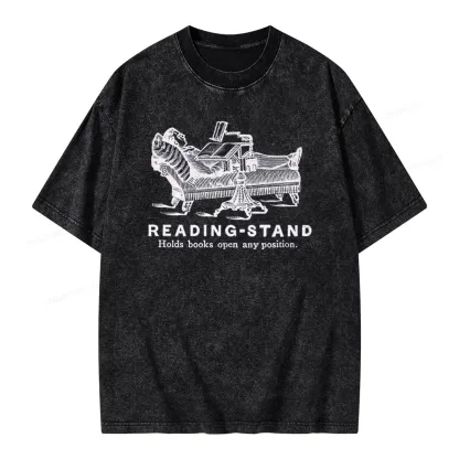 Pagewings Reading-Stand Holds Books Open Any Positio Unisex Washed T-shirt