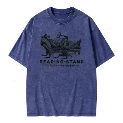 Pagewings Reading-Stand Holds Books Open Any Positio Unisex Washed T-shirt