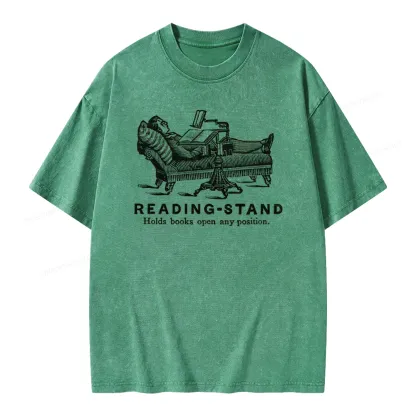 Pagewings Reading-Stand Holds Books Open Any Positio Unisex Washed T-shirt