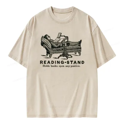 Pagewings Reading-Stand Holds Books Open Any Positio Unisex Washed T-shirt