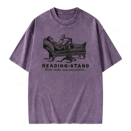 Pagewings Reading-Stand Holds Books Open Any Positio Unisex Washed T-shirt