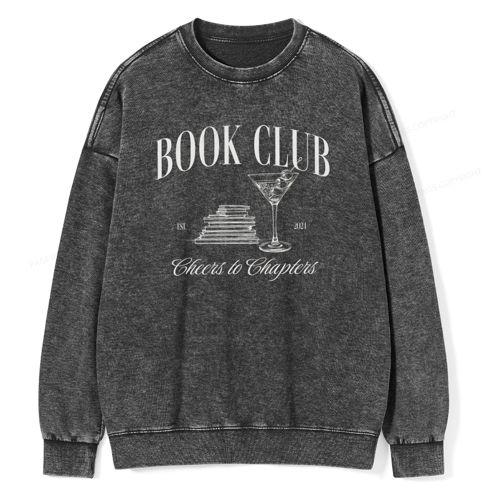 Pagewings Personalized Reading Club Unisex Washed Sweatshirt